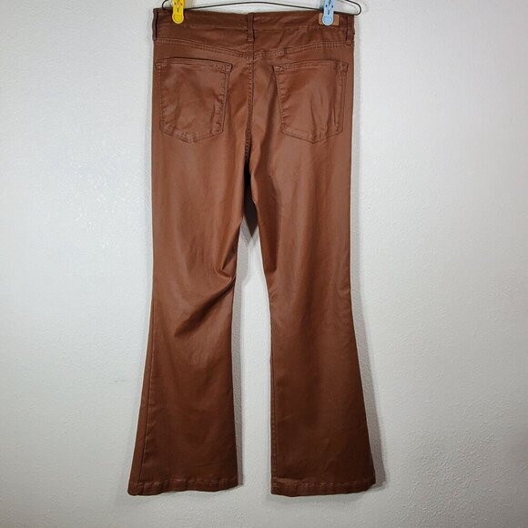 Sofía Vergara Jeans Melisa Flare Pants Size 14 Brown Stretchy Viscose Blend - Picture 2 of 12